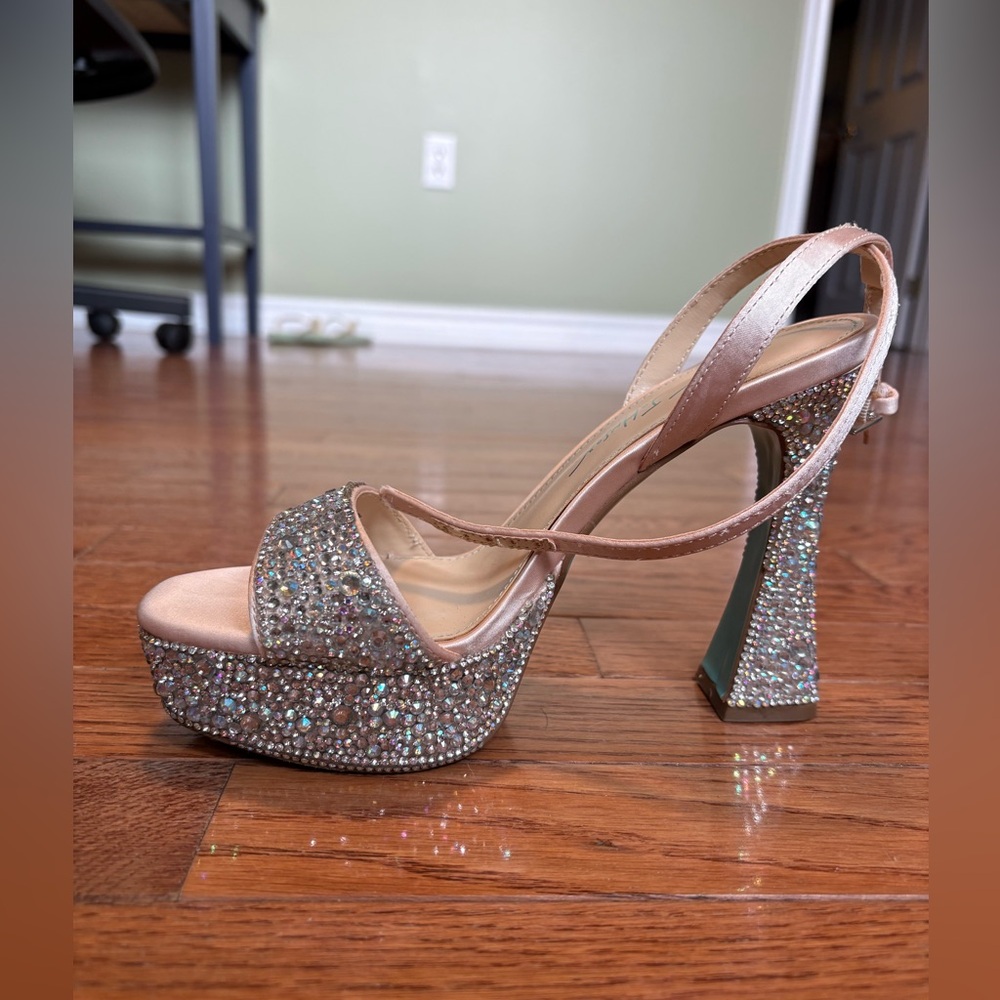 Betsey Johnson Crystal Platform Heels